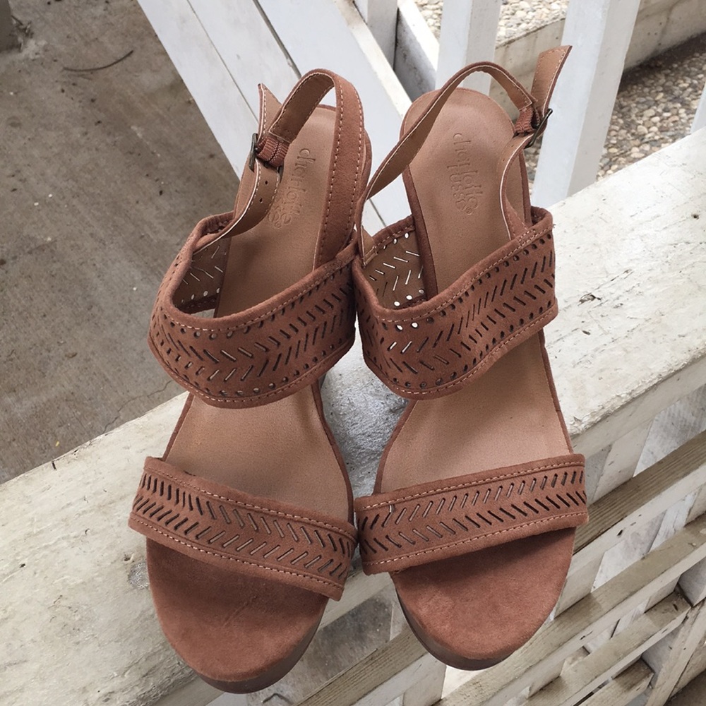 Brown charlotte russe wedges